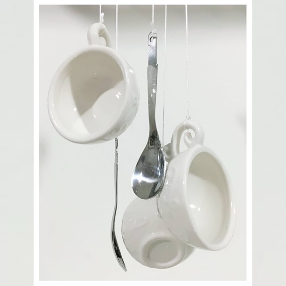 White Porcelain Teapot Windchime - Picture 3 of 3